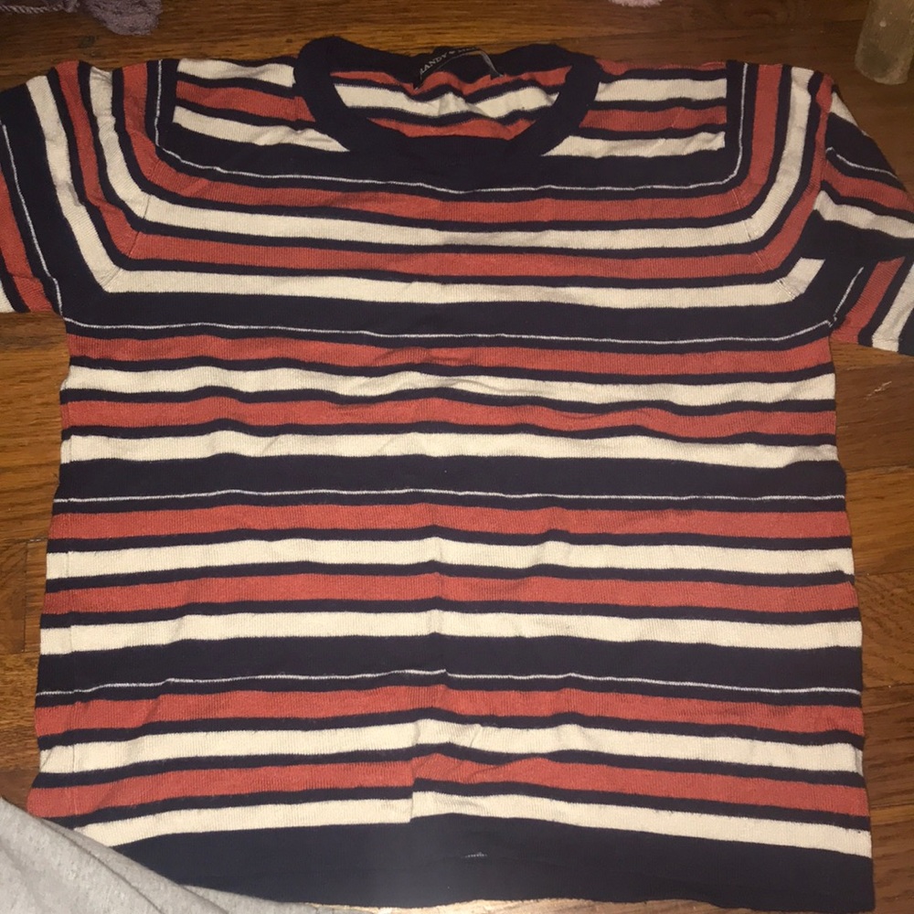 striped cropped tee from brandy melville
